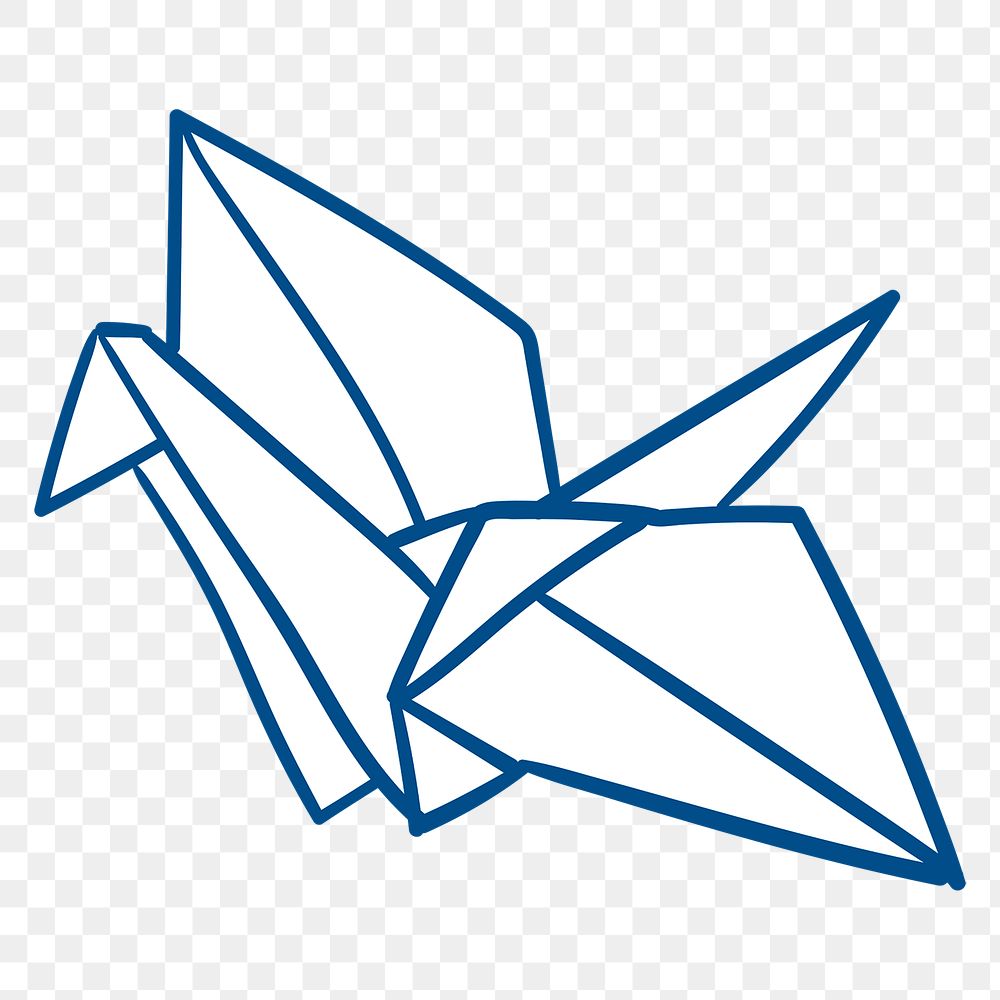 Origami paper crane transparent png