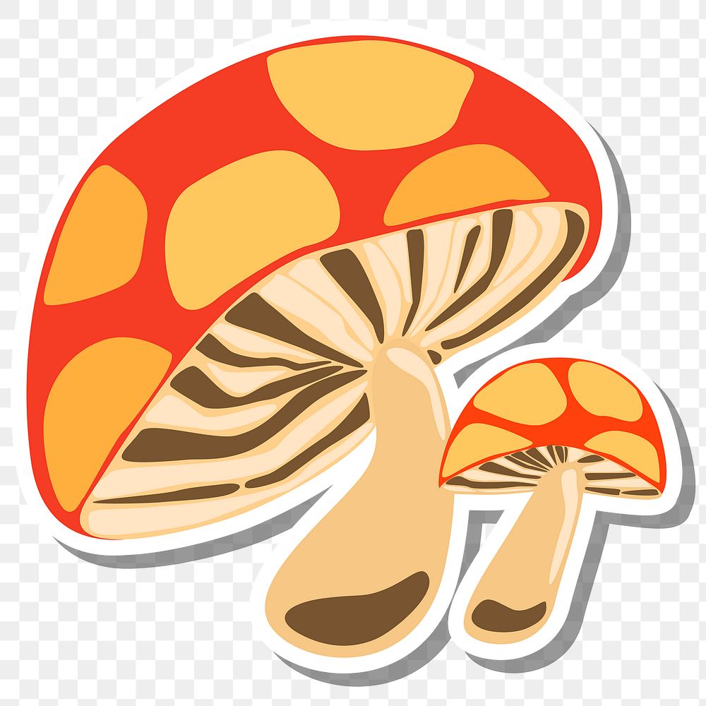 Cute polka dots mushroom design element