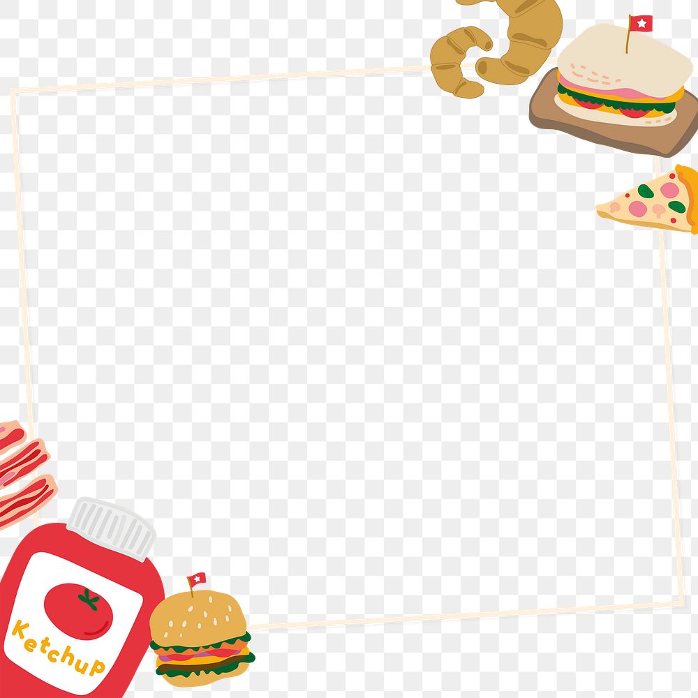 Food doodle frame 