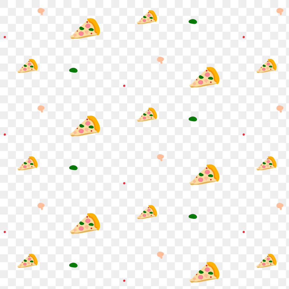 Png pizza food pattern transparent background 