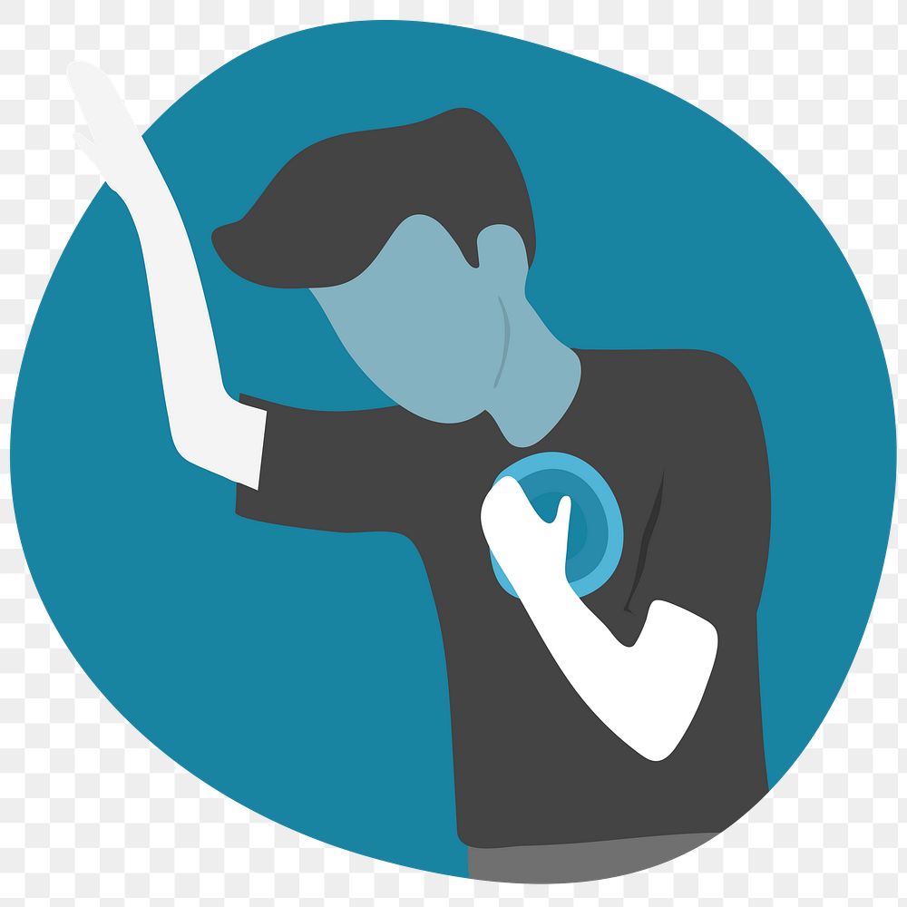 Man with breathing difficulties coronavirus symptoms transparent png
