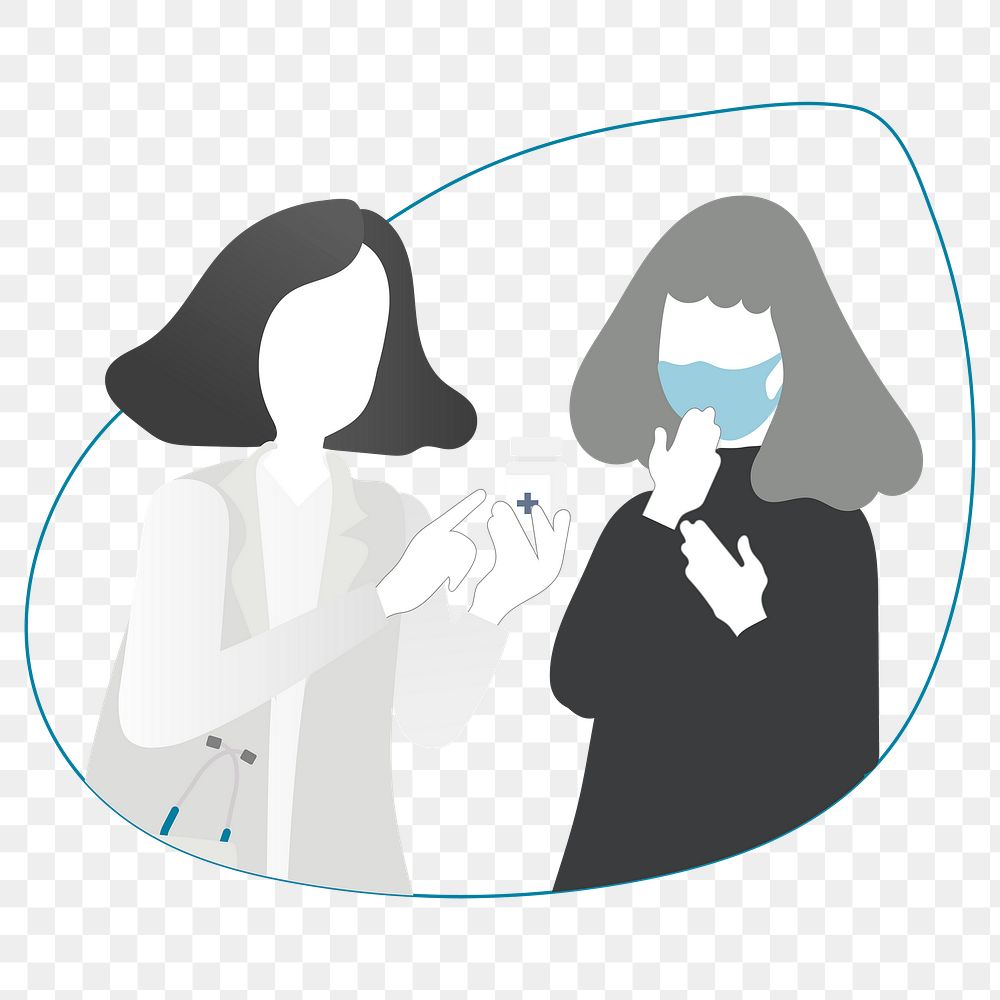 Doctor with a patient characters transparent png