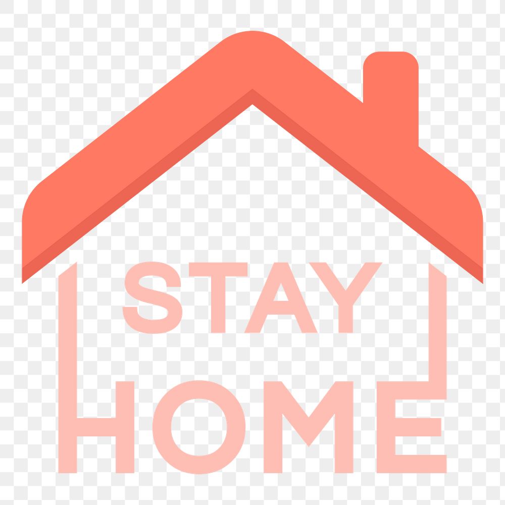 Stay home during coronavirus pandemic element transparent png