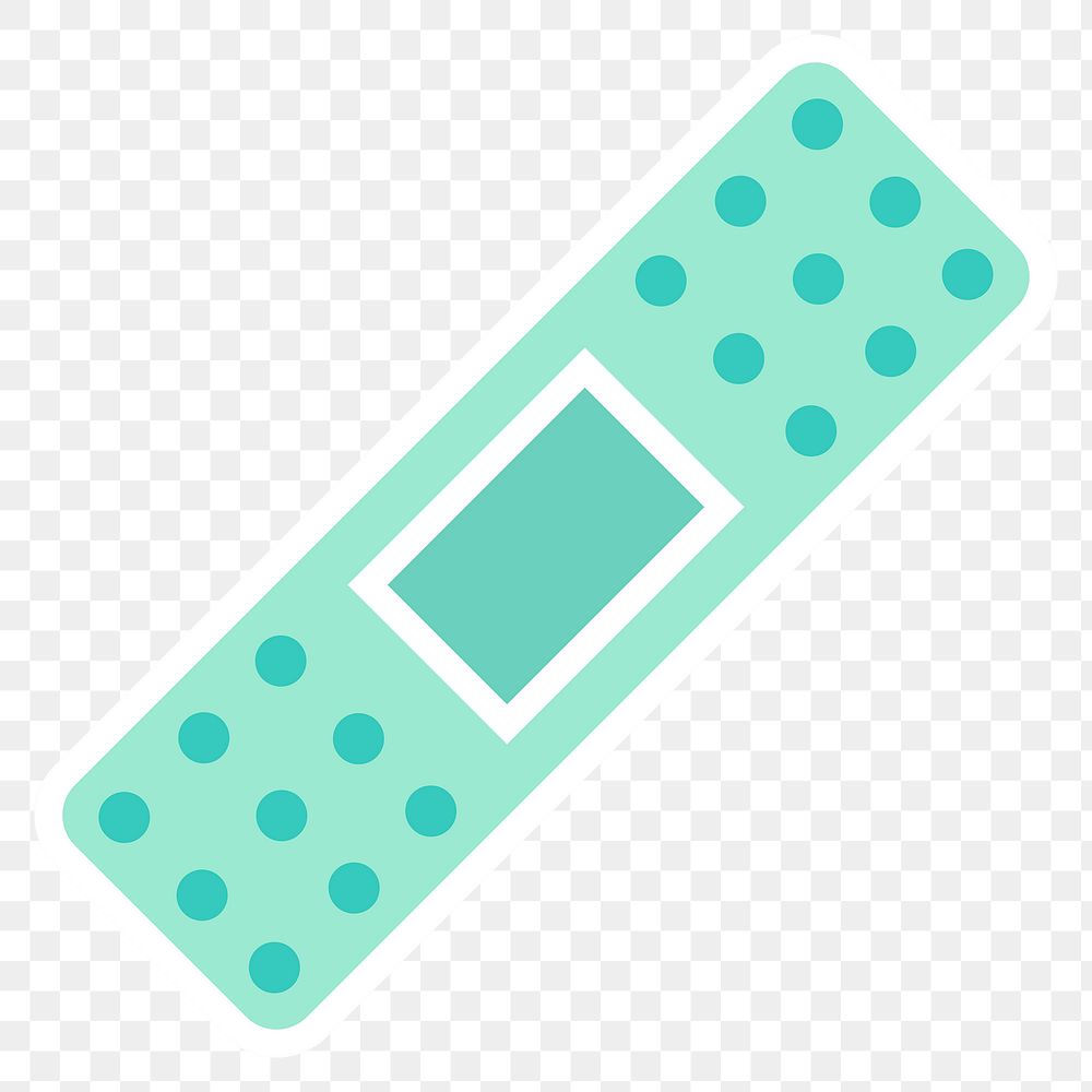 Green bandage element transparent png