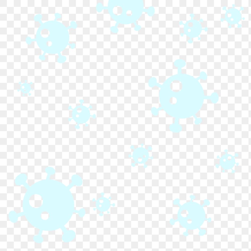 Blue virus pattern transparent png