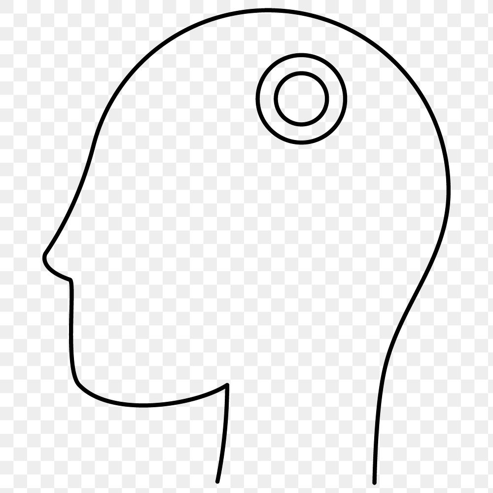 Line drawing character headache from COVID-19 symptoms transparent png