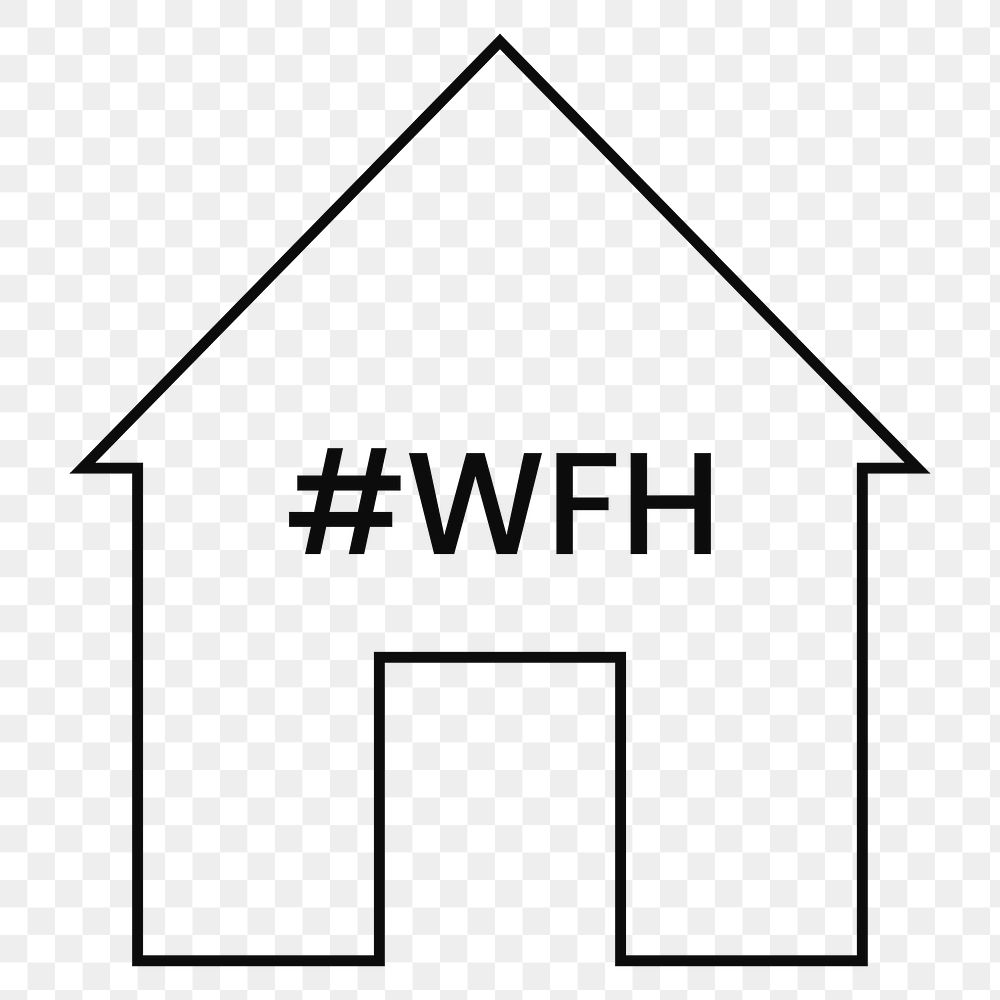 Work from home element transparent png