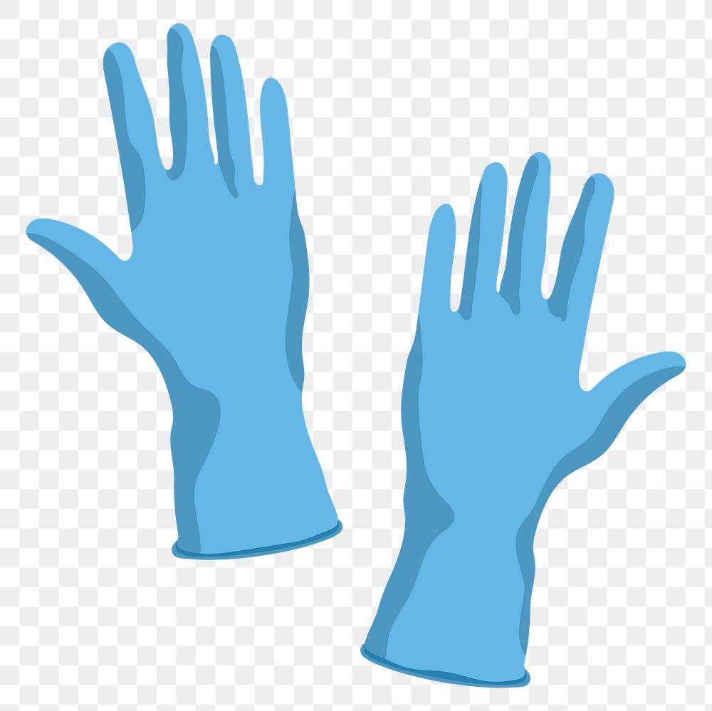 Wearing gloves to prevent the spread of coronavirus transparent png 
