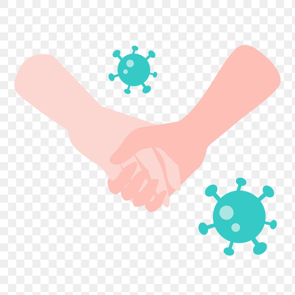 Corona virus transmission by handshaking transparent png