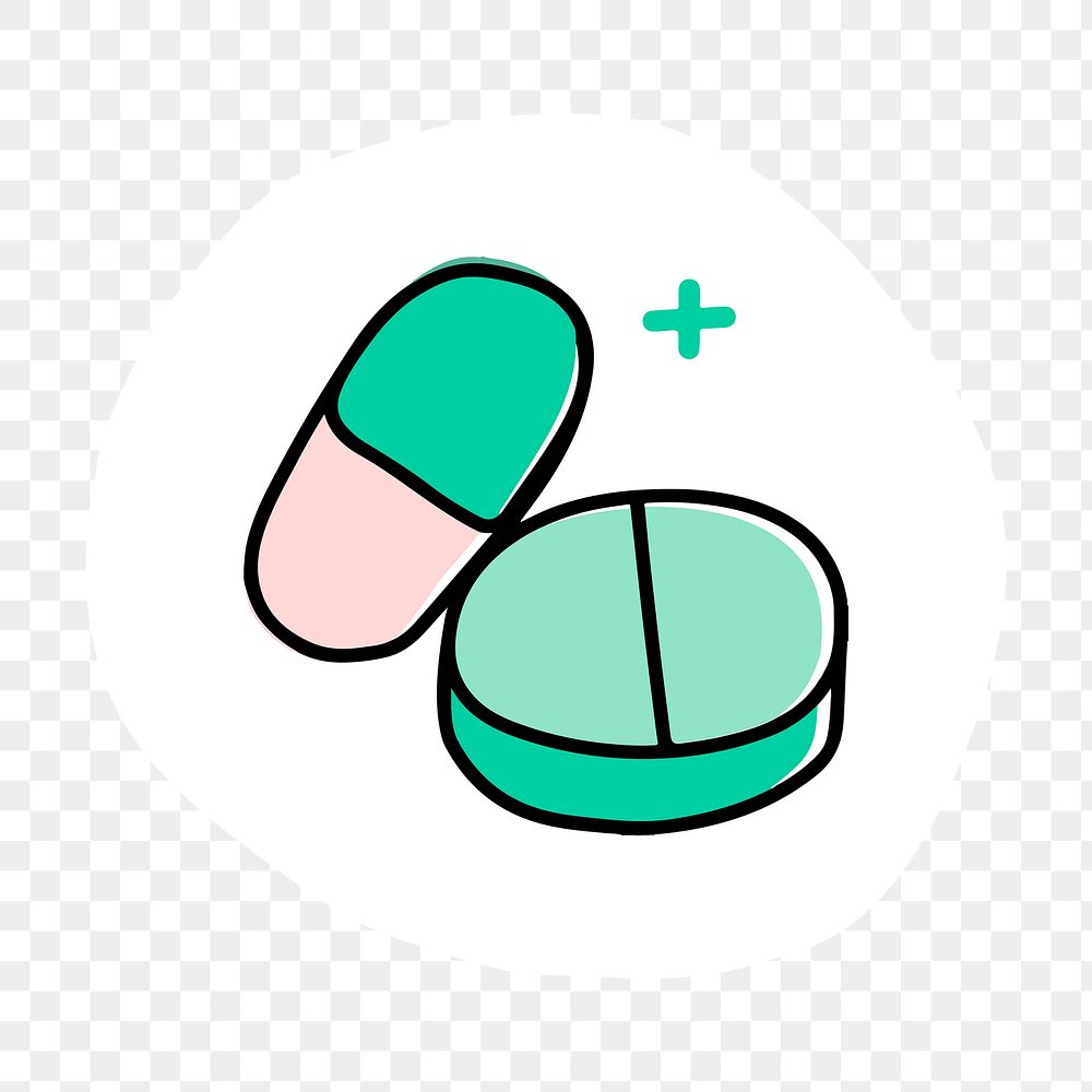 Medicine capsule and pill icon transparent png
