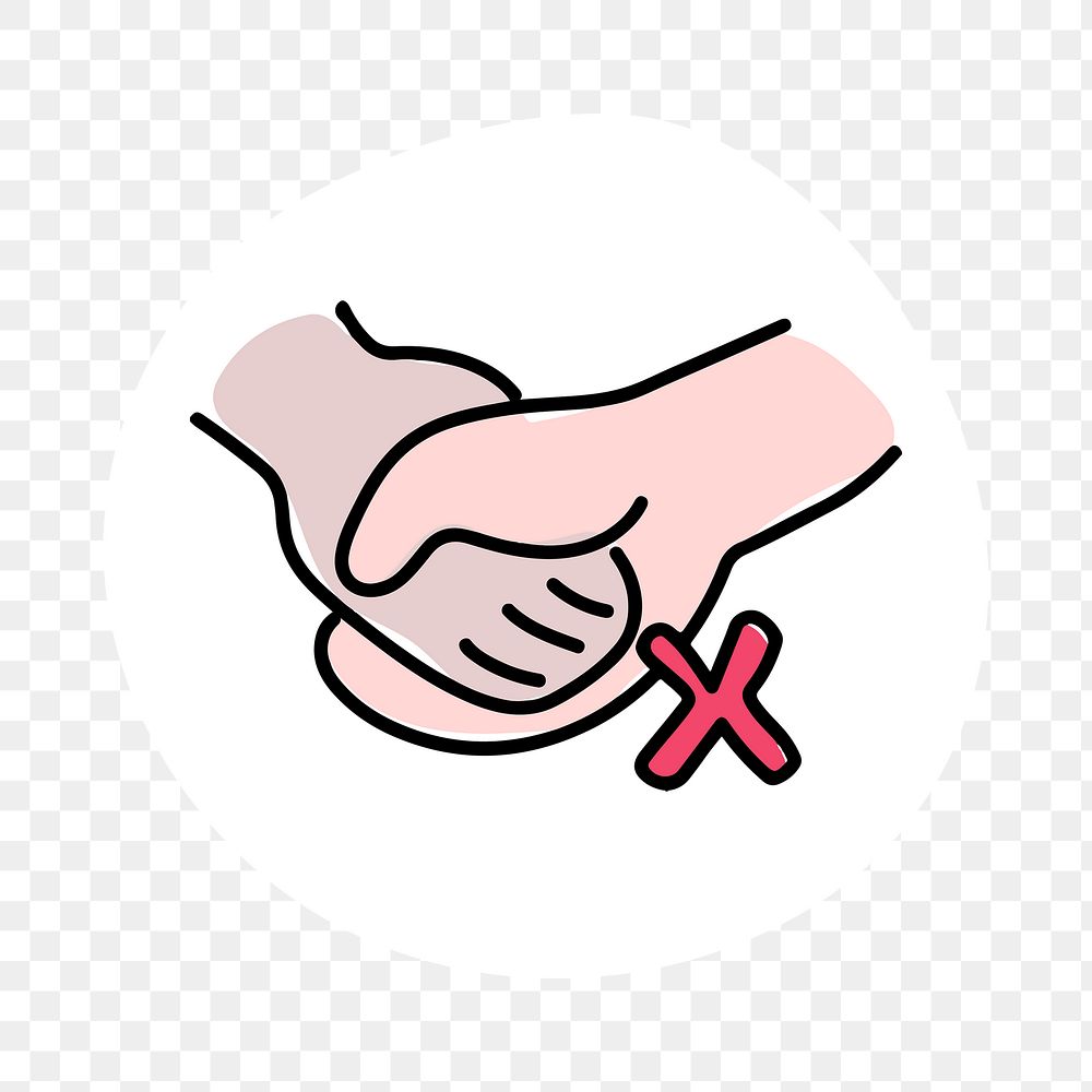 Avoid handshakes during covid-19 outbreak transparent png