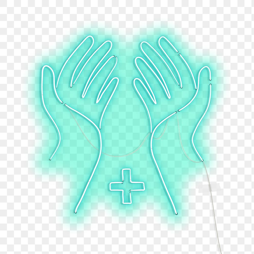 Wash your hands frequently to prevent coronavirus pandemic neon icon transparent png