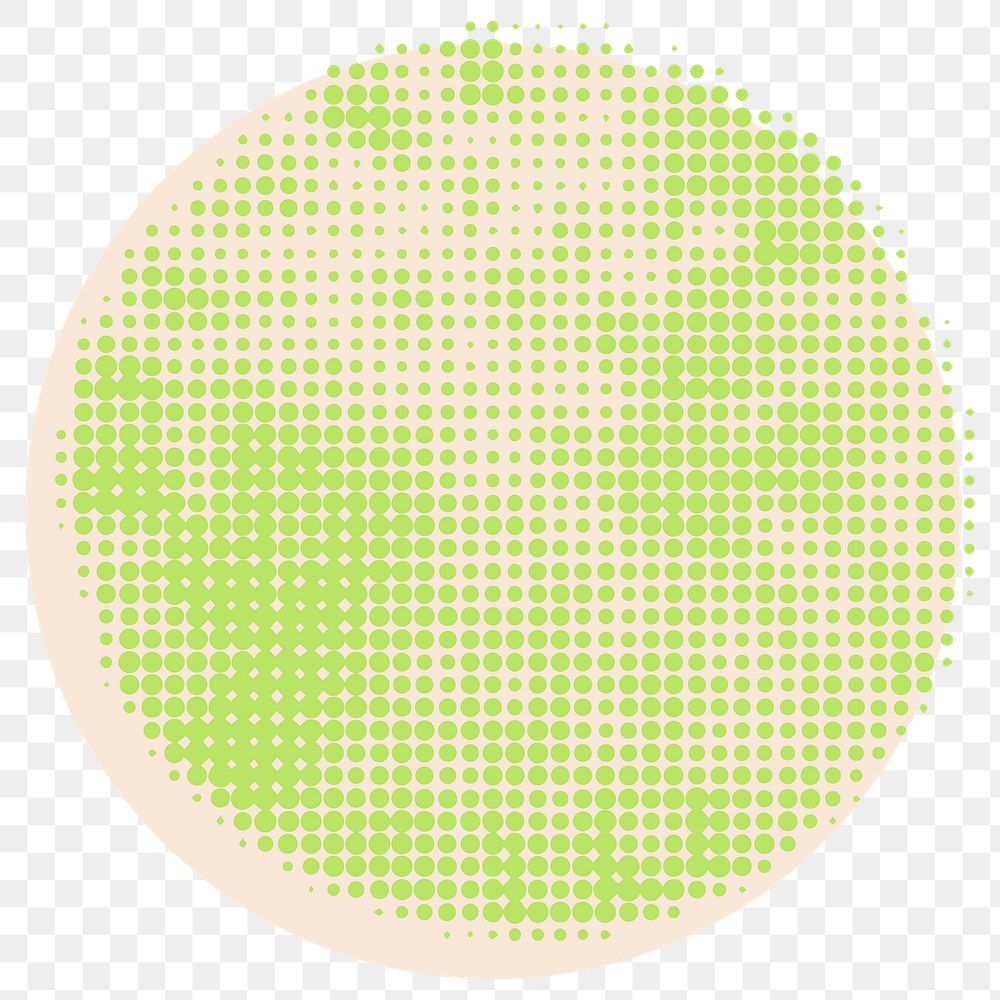 Green coronavirus cell element transparent png