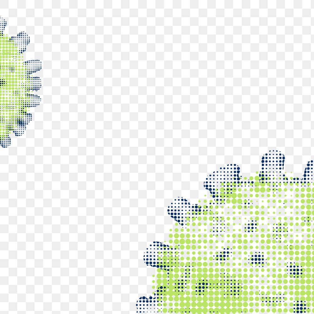 Halftone coronavirus cells transparent png