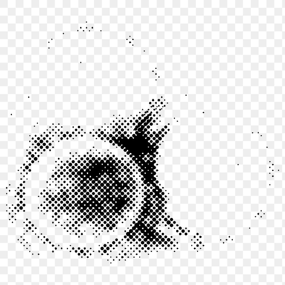 Black and white coronavirus cell under microscope design element