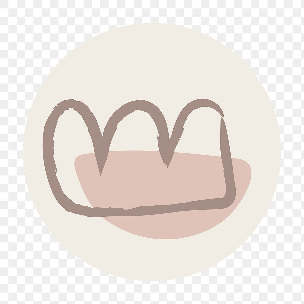 Minimal crown doodle social story highlight sticker overlay
