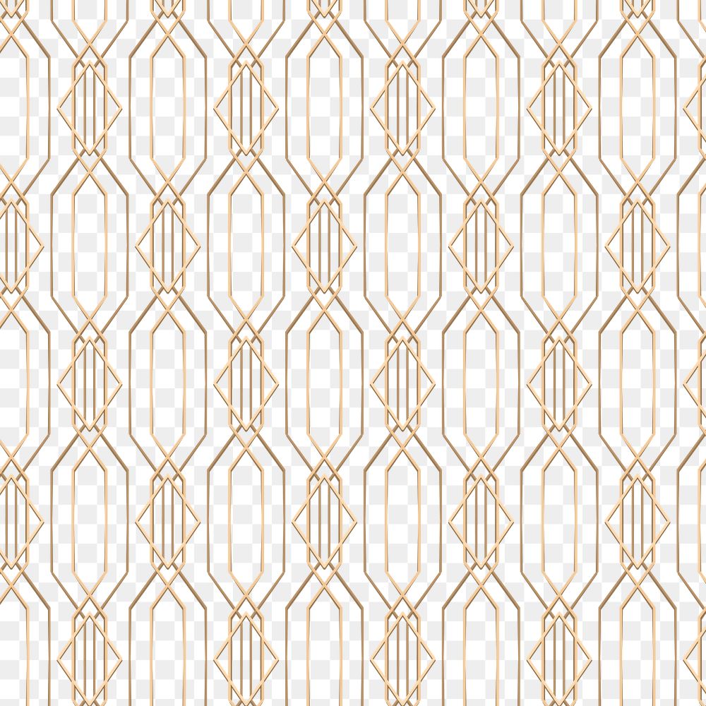 Golden geometric pattern design element