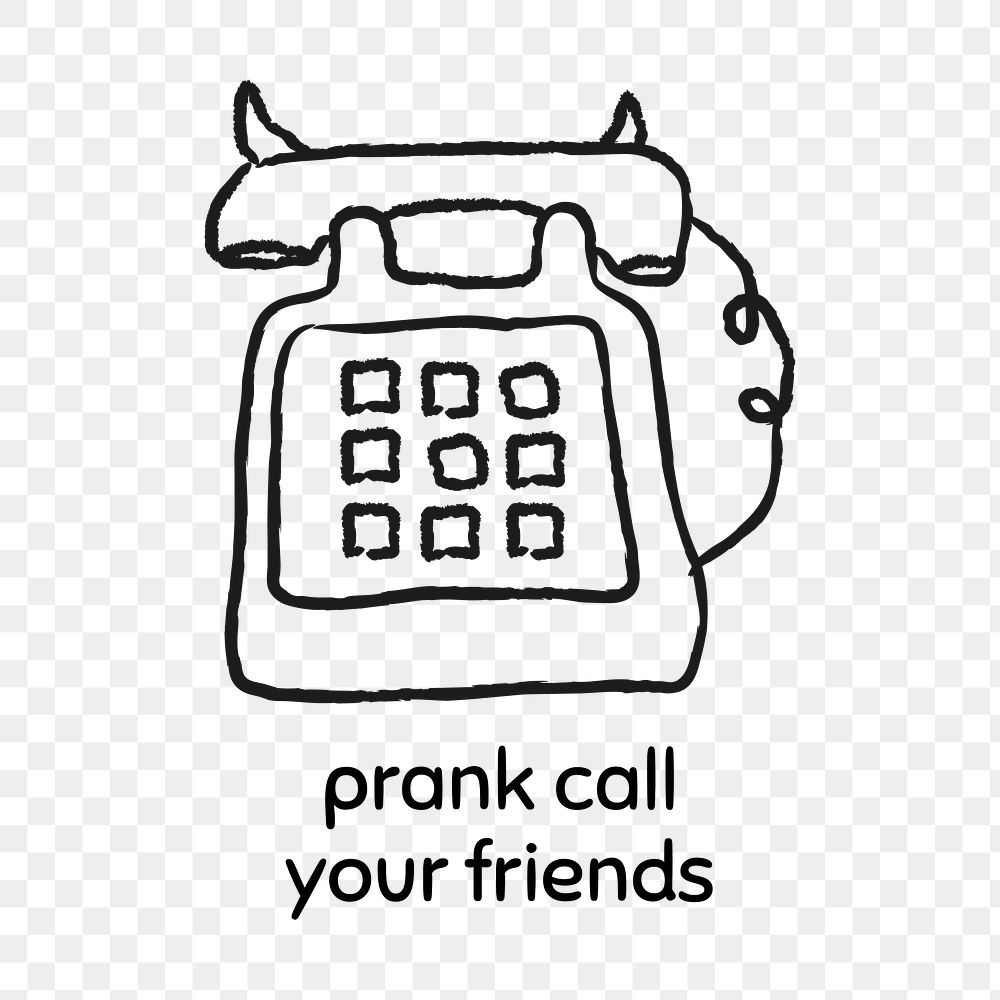 Prank call your friends during quarantine design element