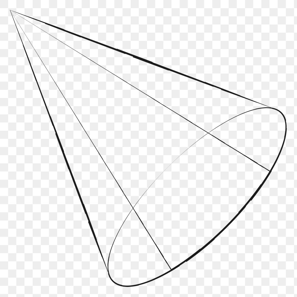3D geometric cone design element 