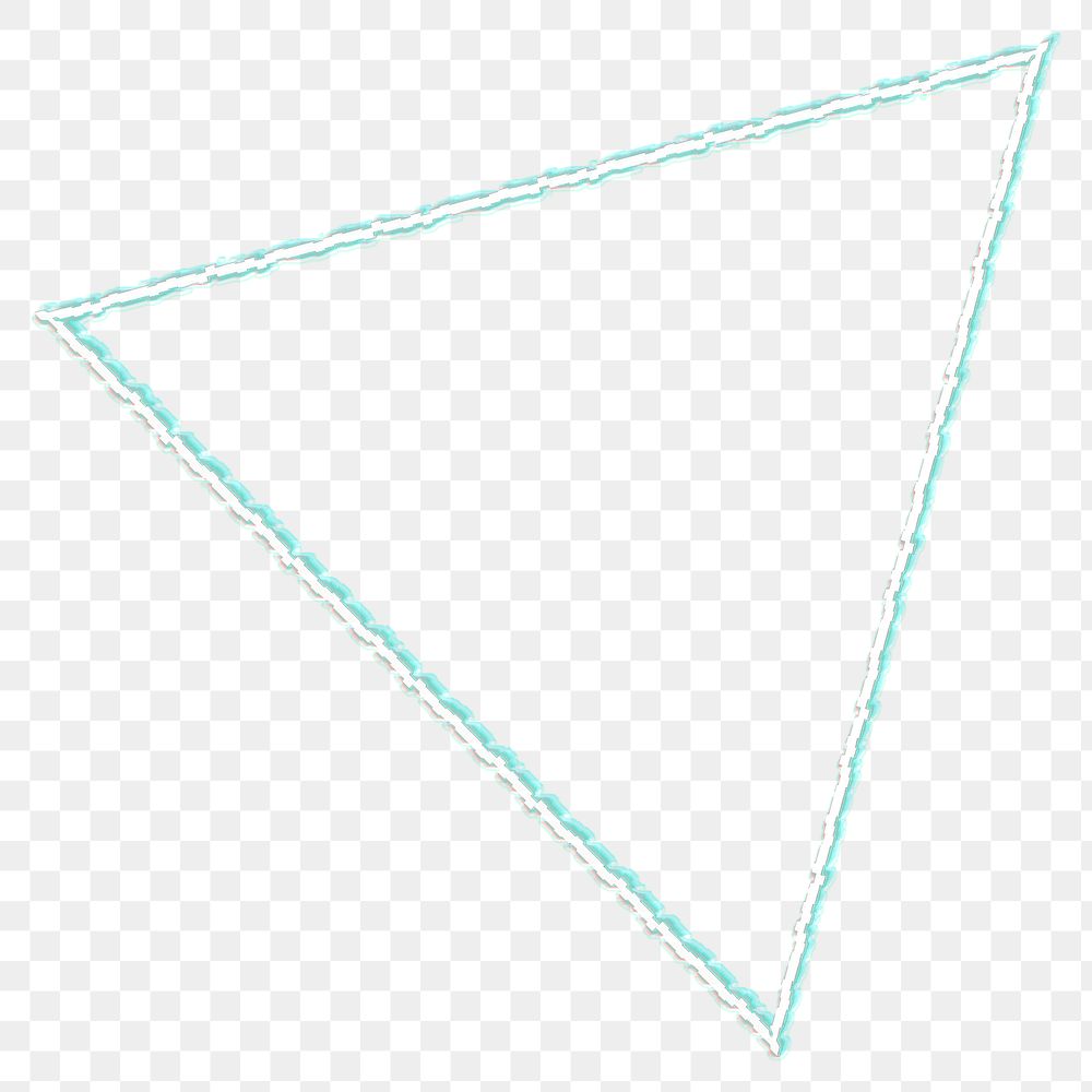 Geometric triangle with glitch effect design element 