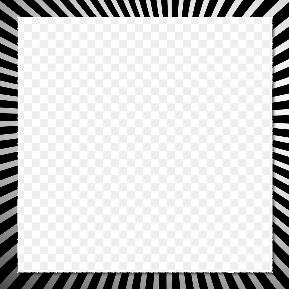 Black and white striped frame design element