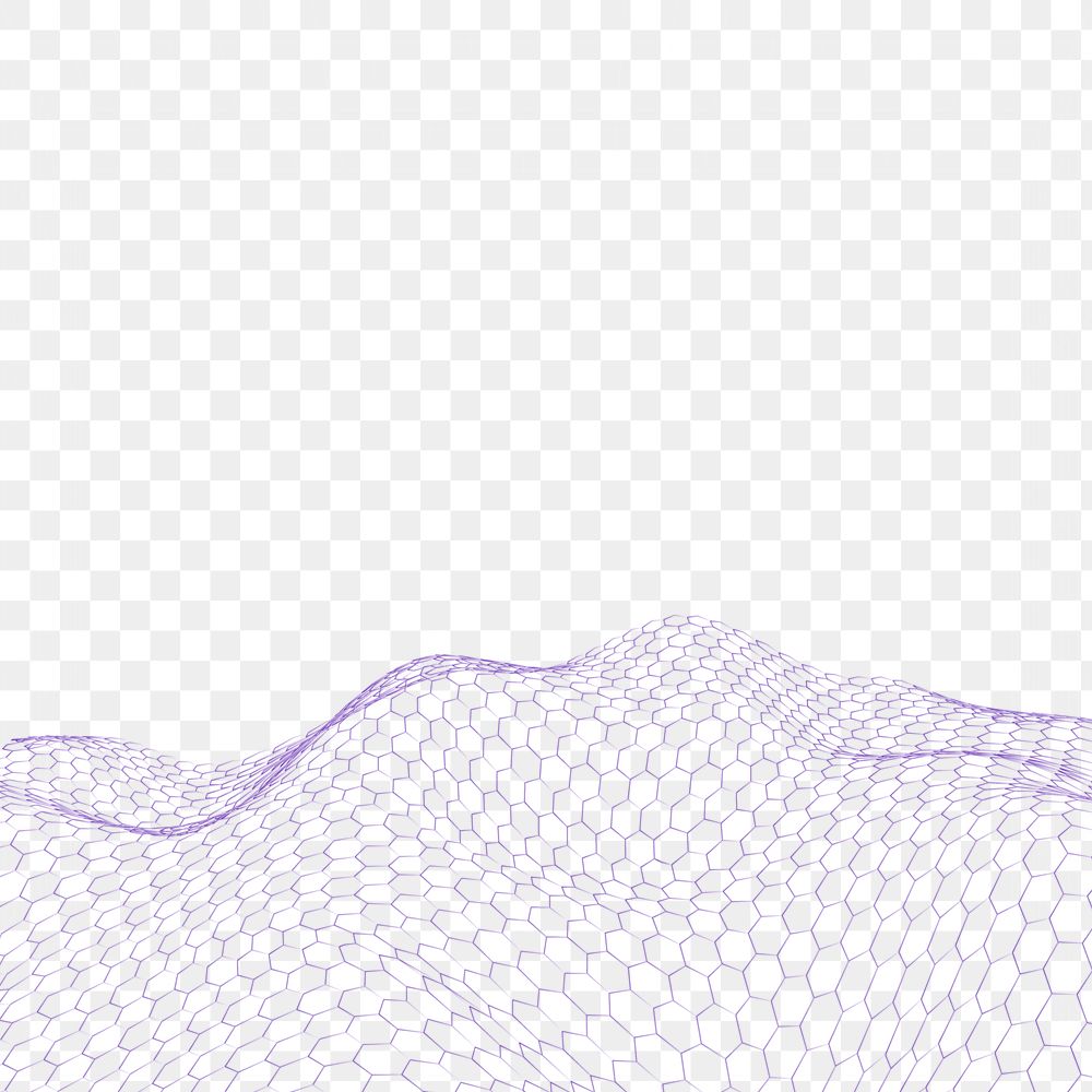 Purple 3D wave pattern design element