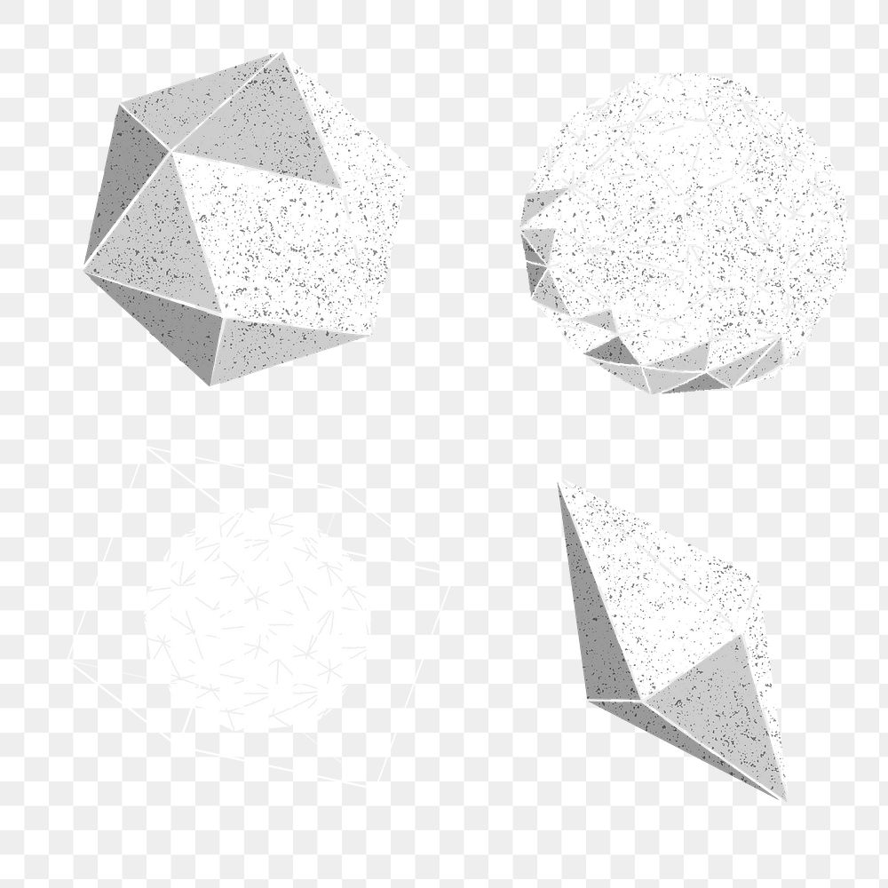 3D geometric shape set design elements