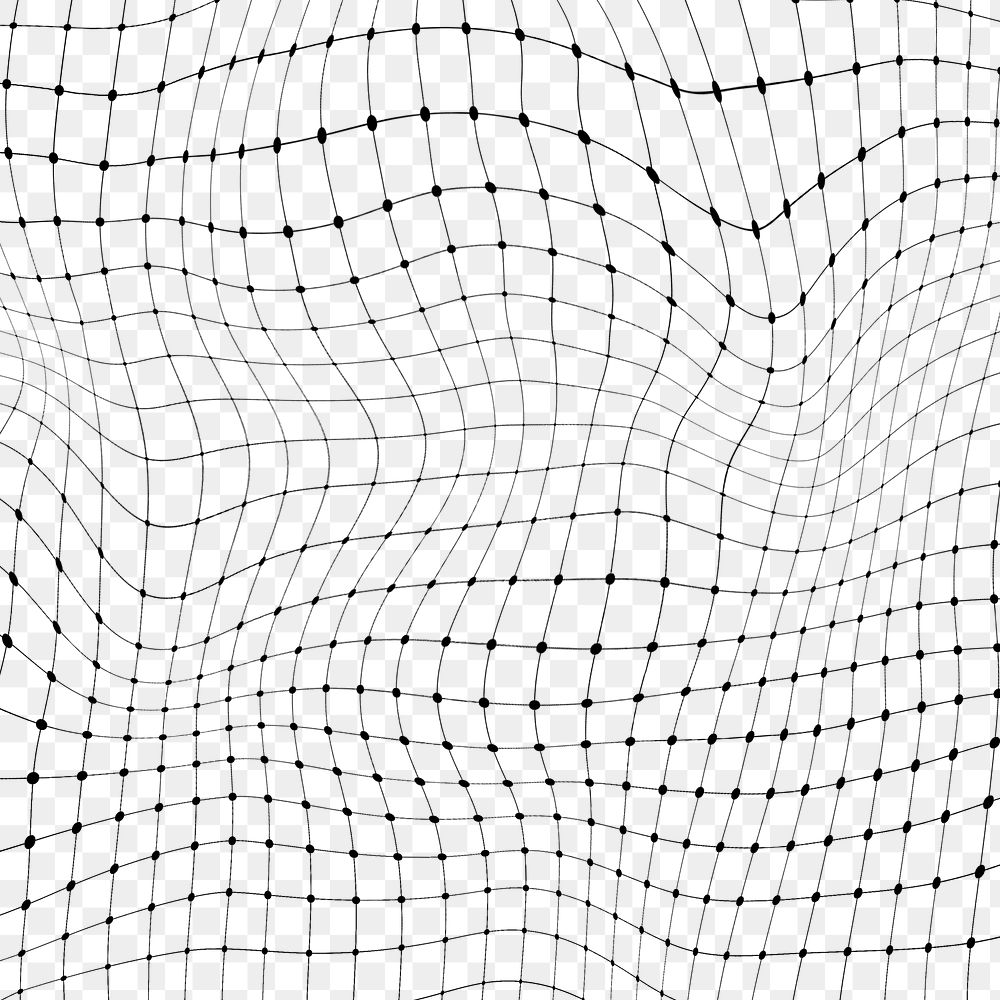 Black dot 3D wave pattern design element