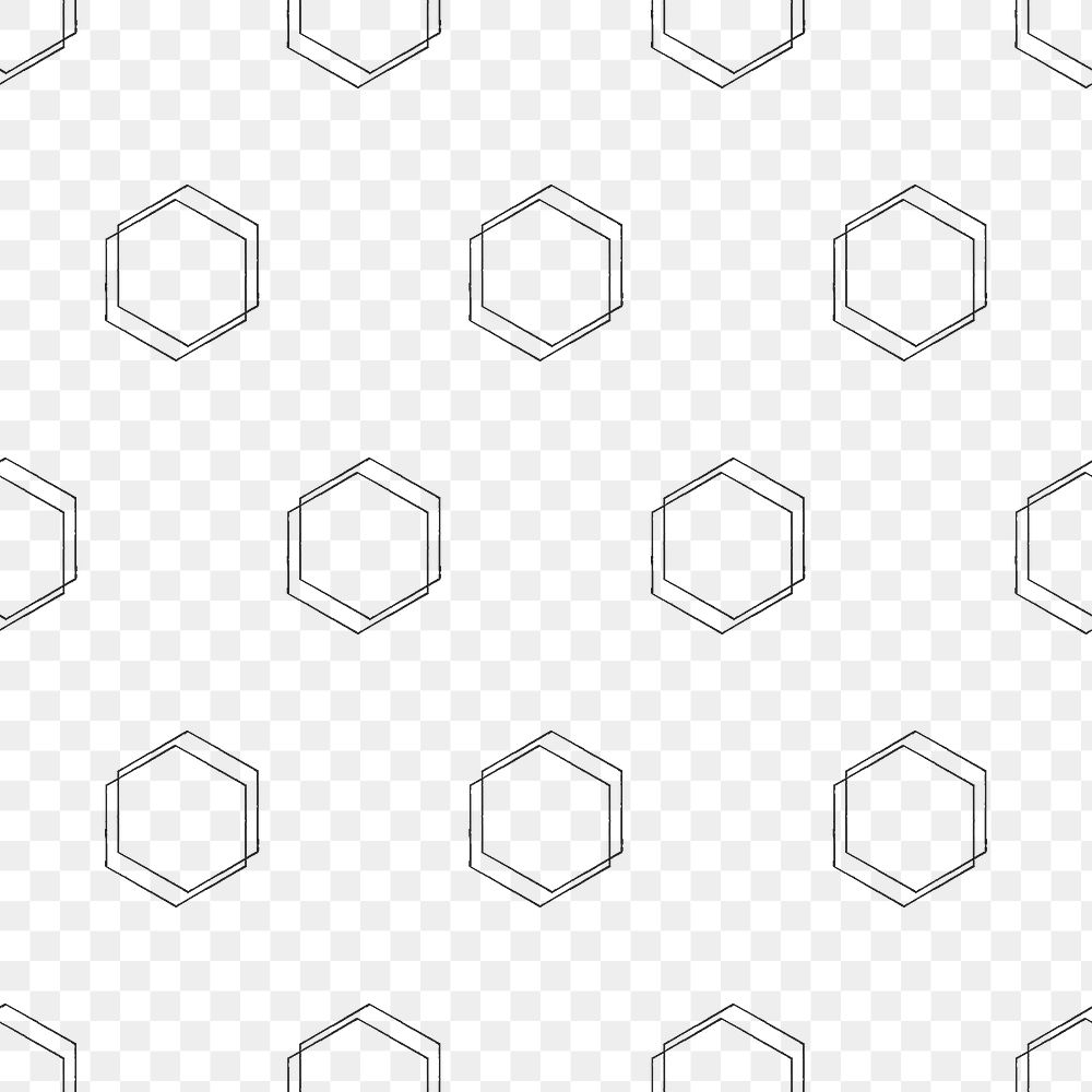 Seamless 3D hexagonal pattern design element 