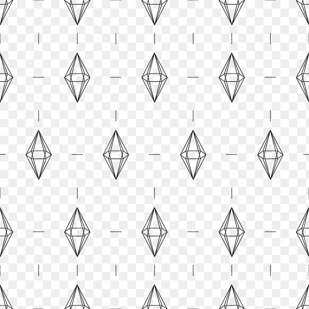 Seamless 3D hexagonal bipyramid pattern design element 