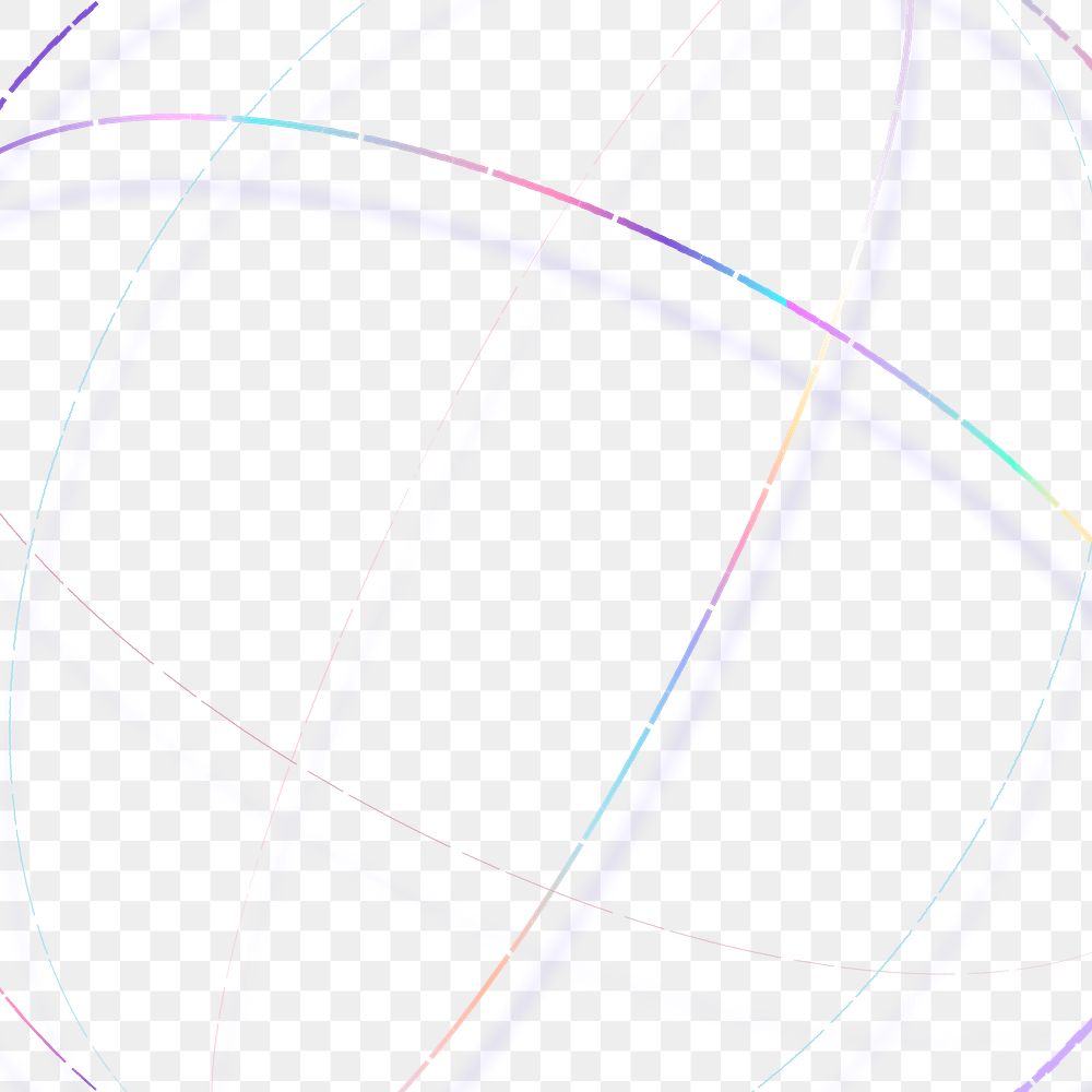 3D png gradient sphere line transparent background