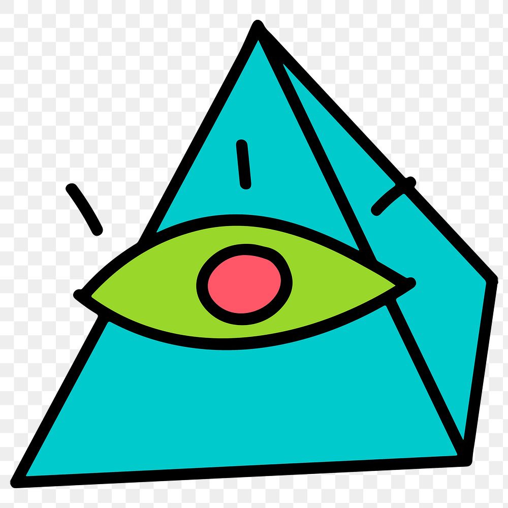 Green Eye of Providence symbol r design element