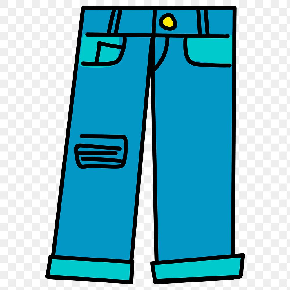 Boyfriend jeans illustrated design element
