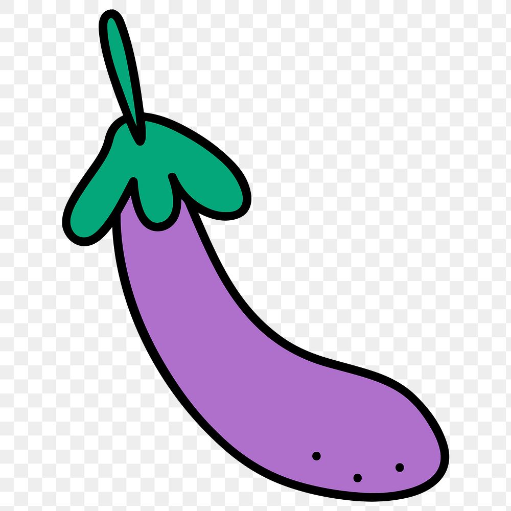 Ripe eggplant illustrated design element
