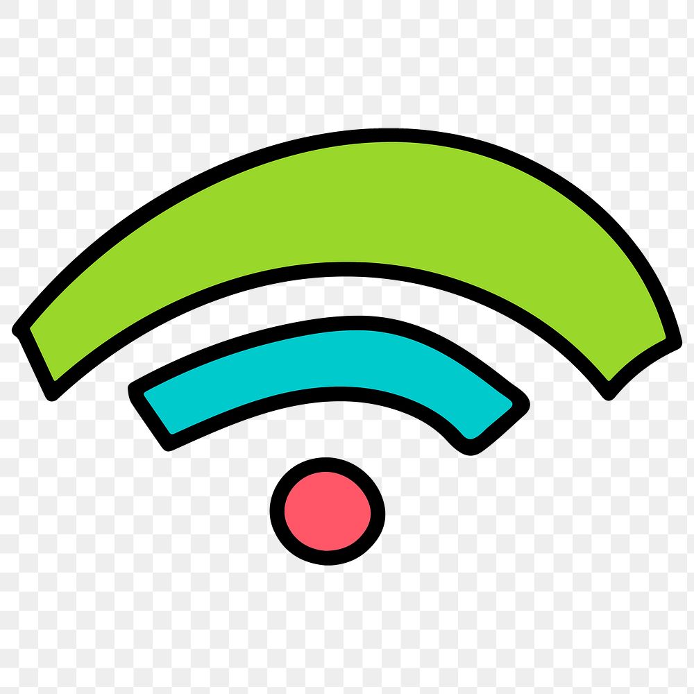 Green wifi illustrated icon design element