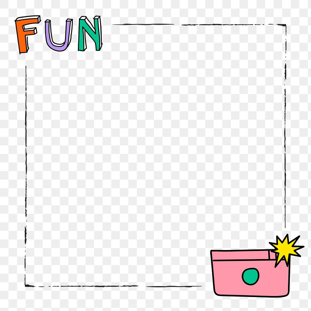 Colorful fun square frame design element 