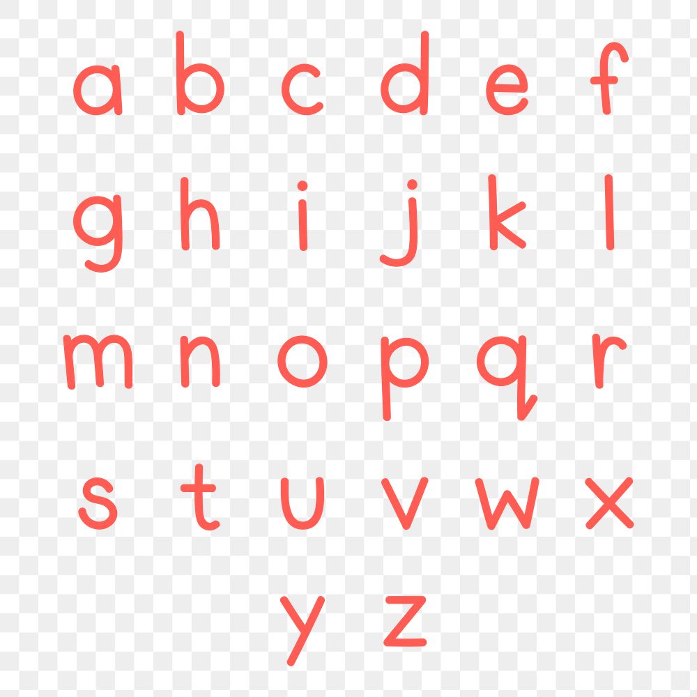 Styled alphabet set design element