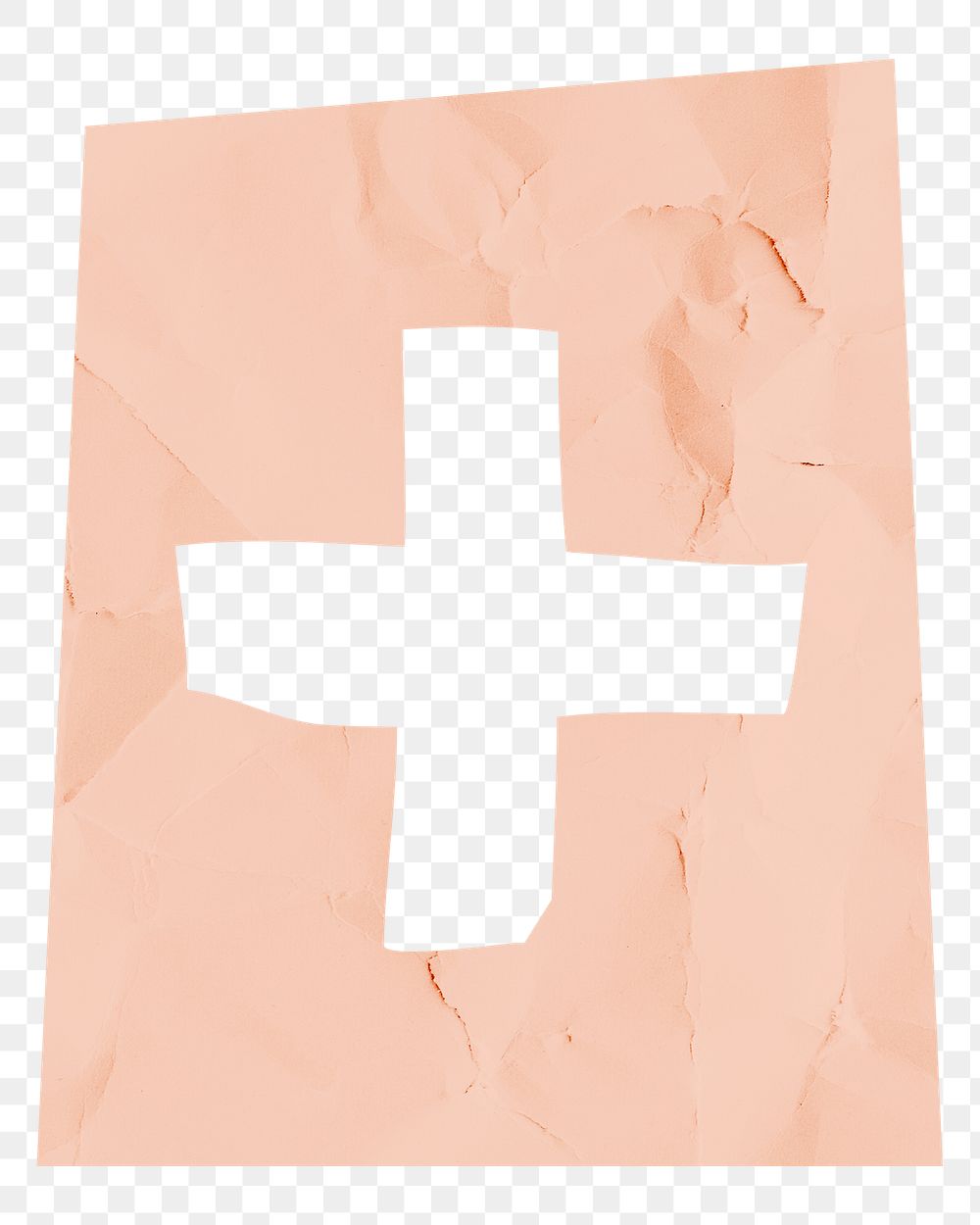 Png nude pink plus sign paper cut symbol