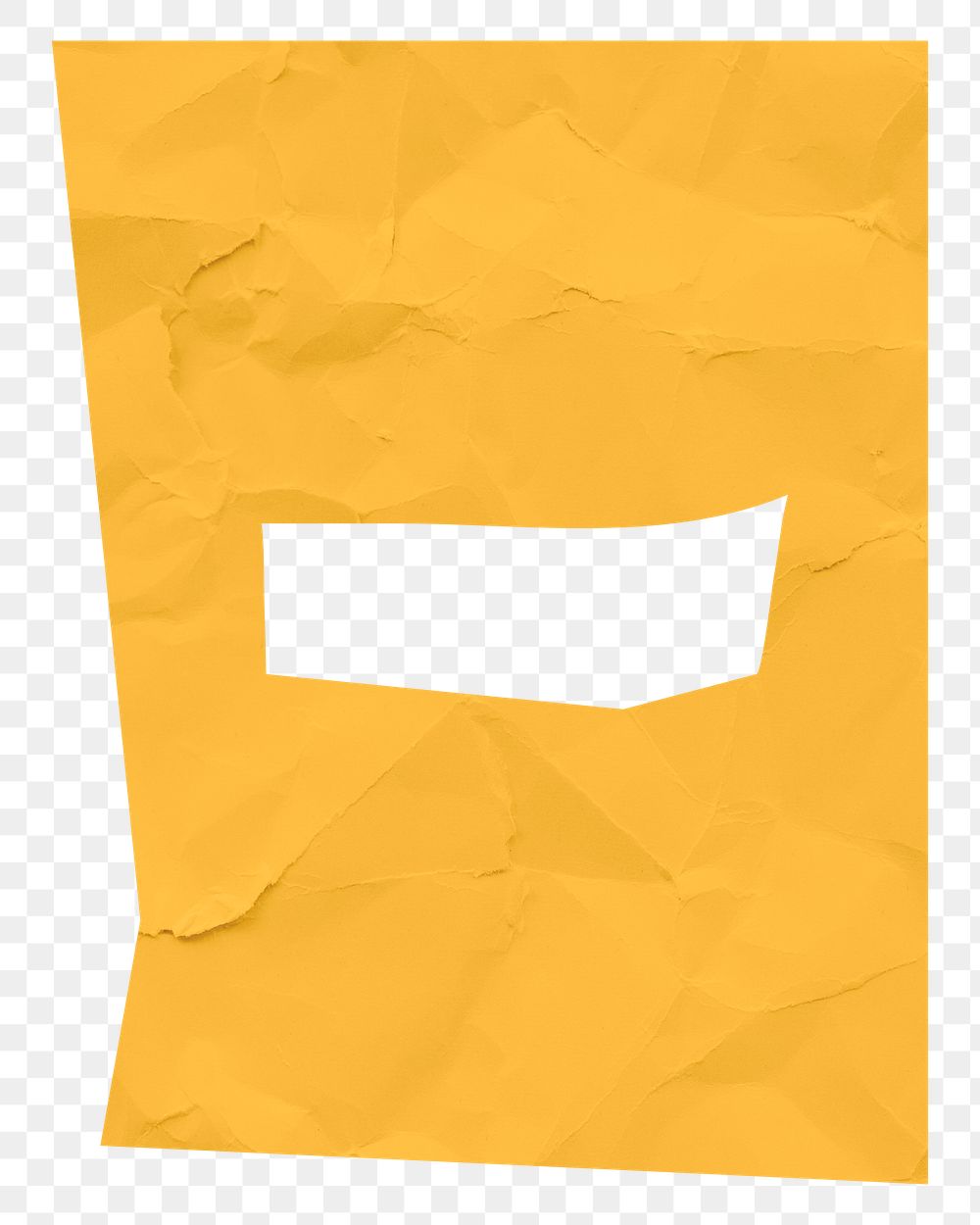 Png yellow minus sign paper cut icon 
