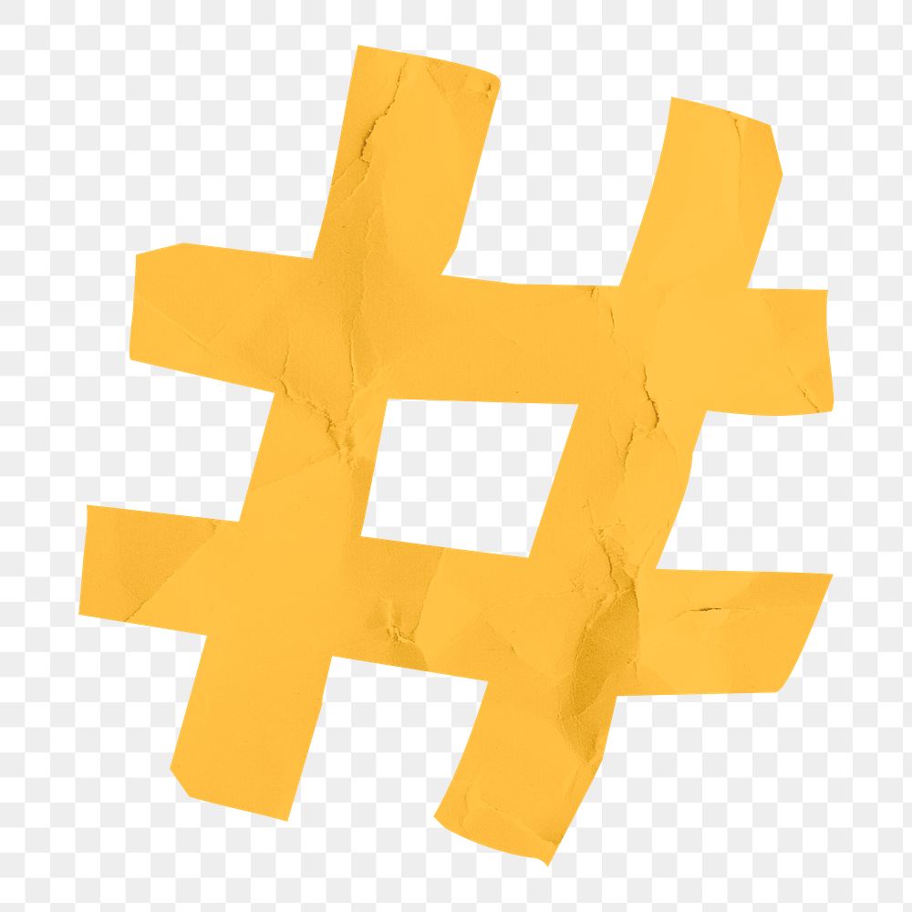Png hashtag symbol paper cut symbol