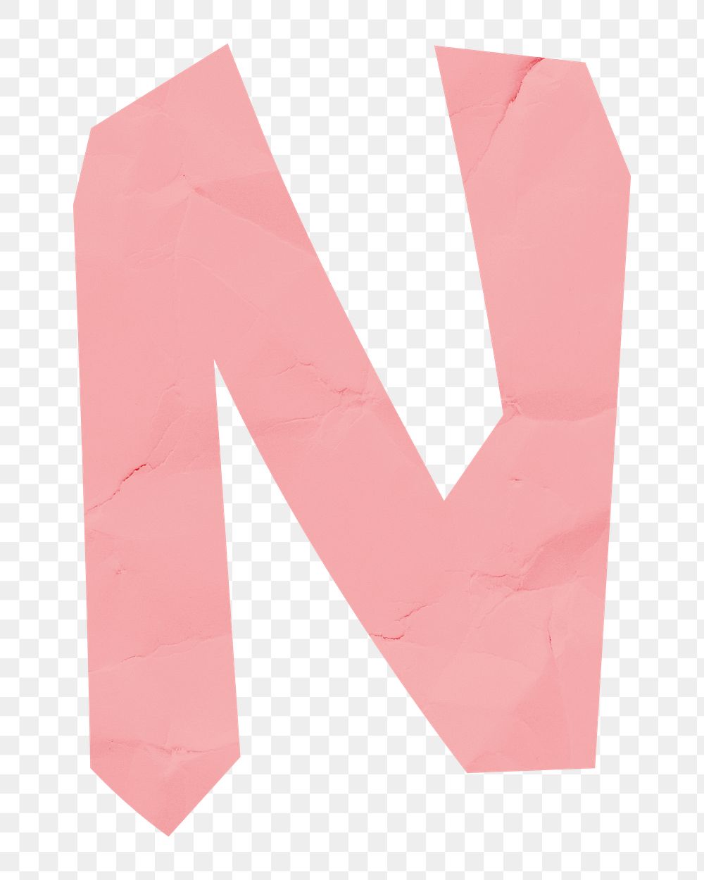 N letter paper cut png alphabet  typography font
