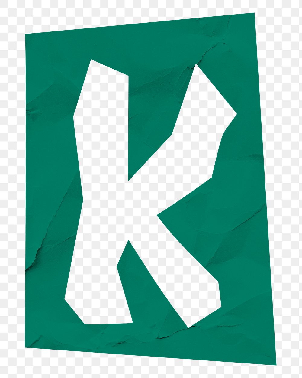 Png K letter paper cut  alphabet typography font