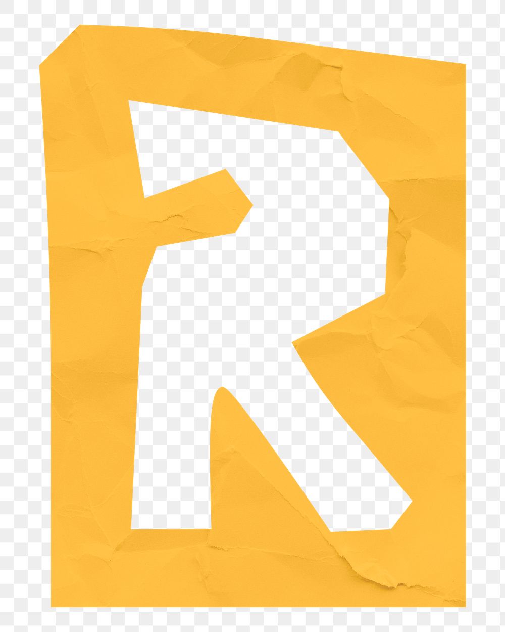 R letter paper cut png alphabet  typography font