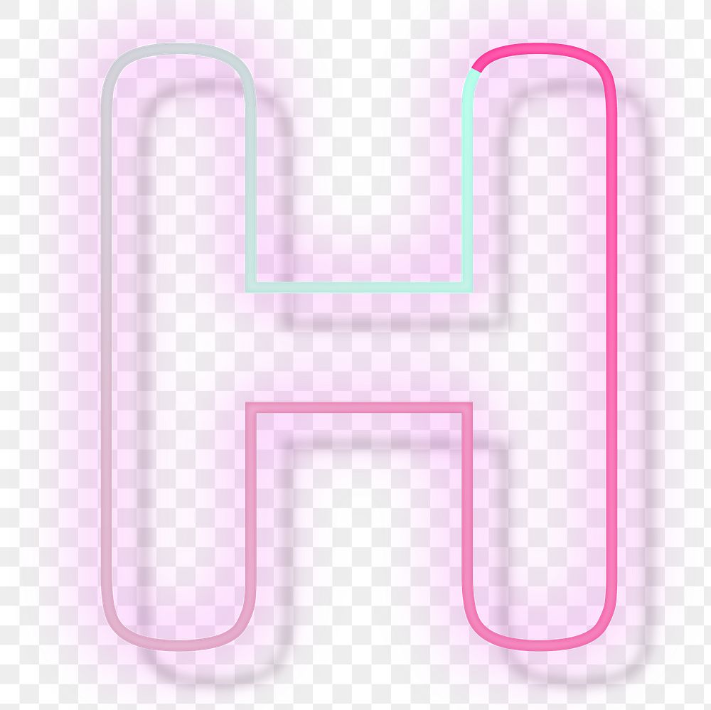 Capital letter H png neon | Premium PNG Sticker - rawpixel