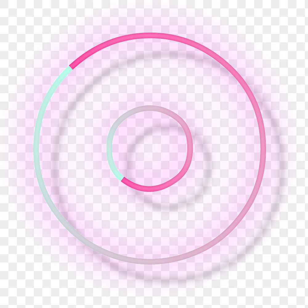 Gradient pink lowercase letter o png