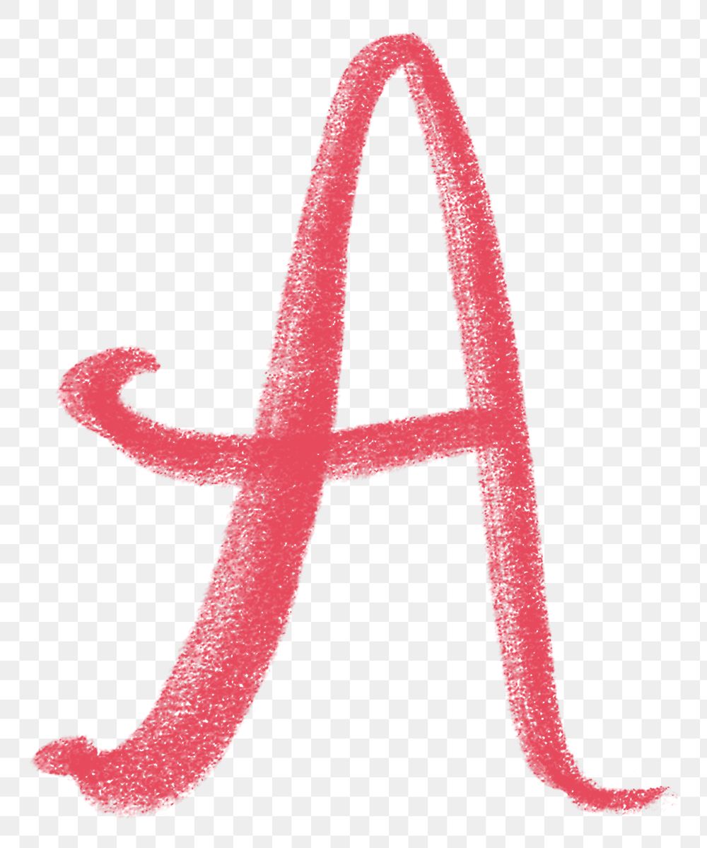 Letter A brush stroke png typography font