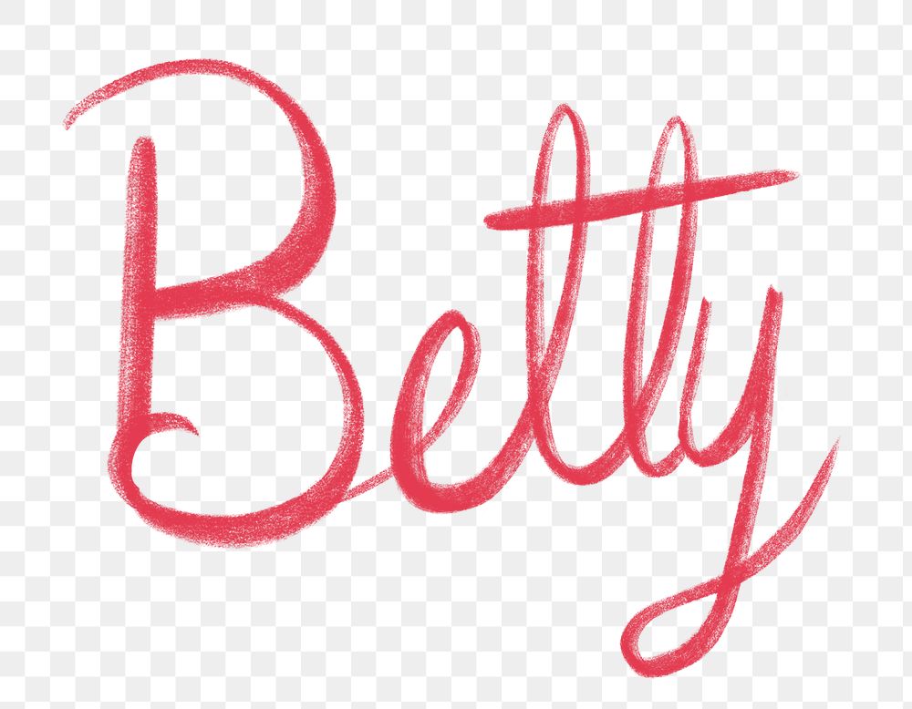 Betty png handwritten calligraphy font