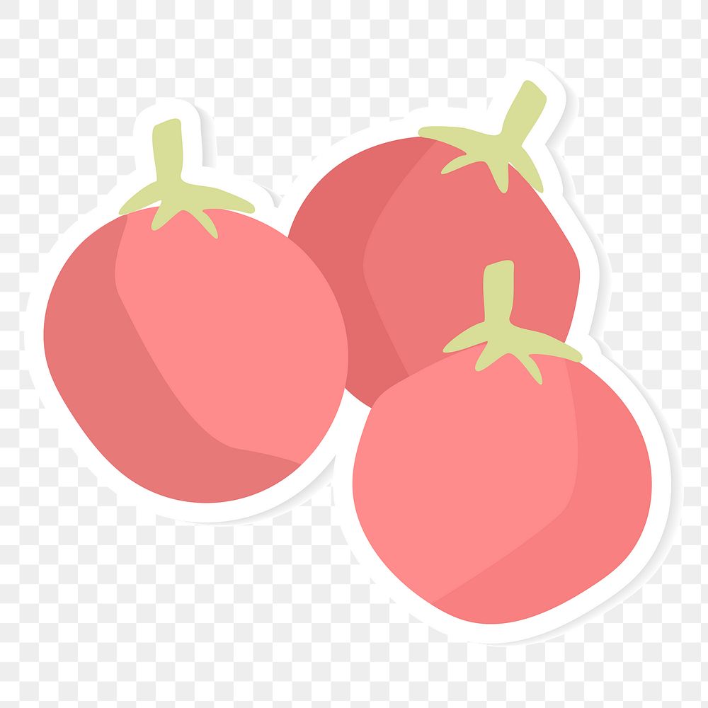 Fresh tomatoes sticker transparent png