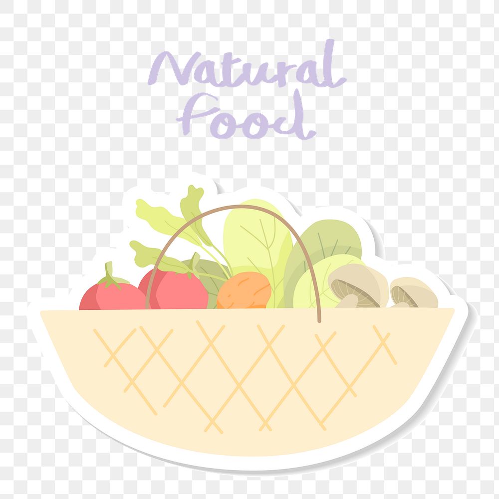 Natural food sticker transparent png