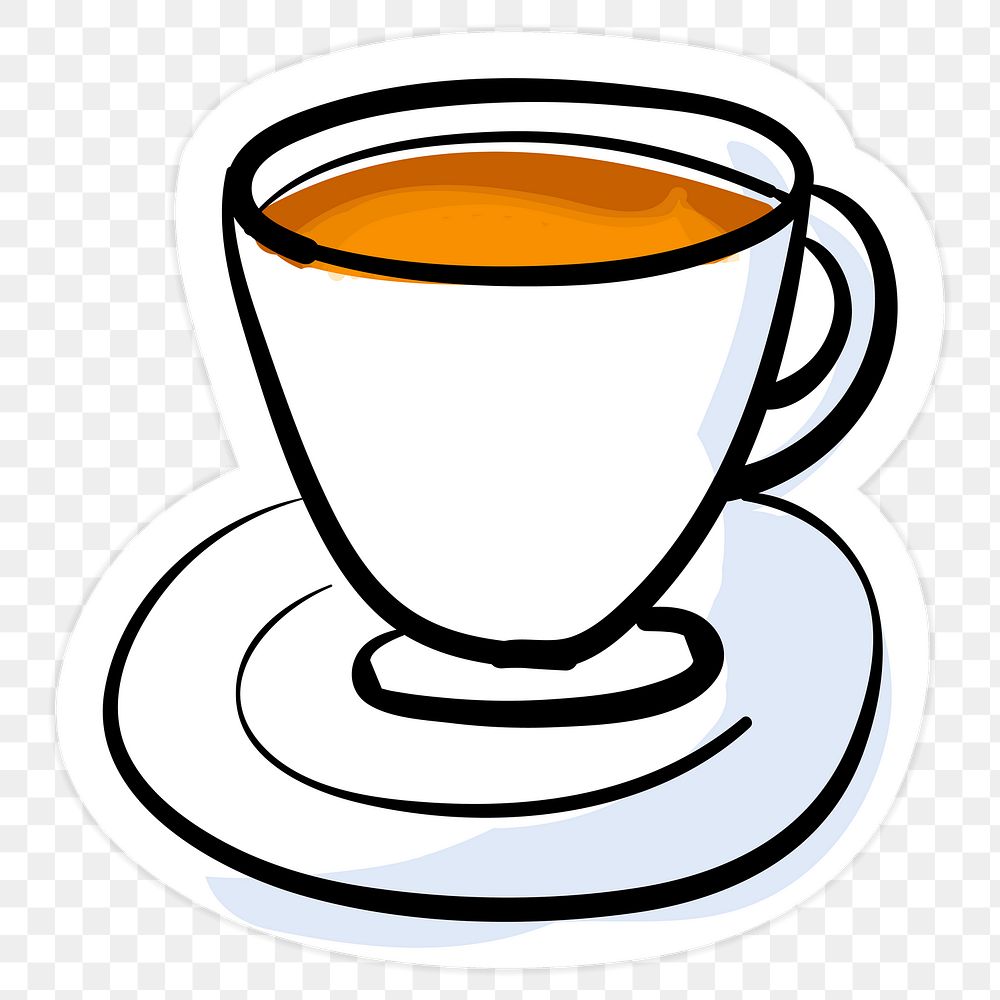 White coffee cup transparent png 